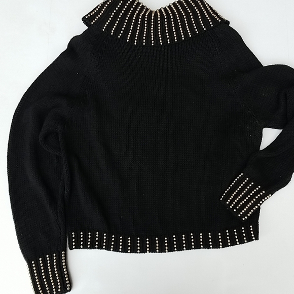 Vintage new years sweater gold studs L 1970,s - Picture 5 of 6